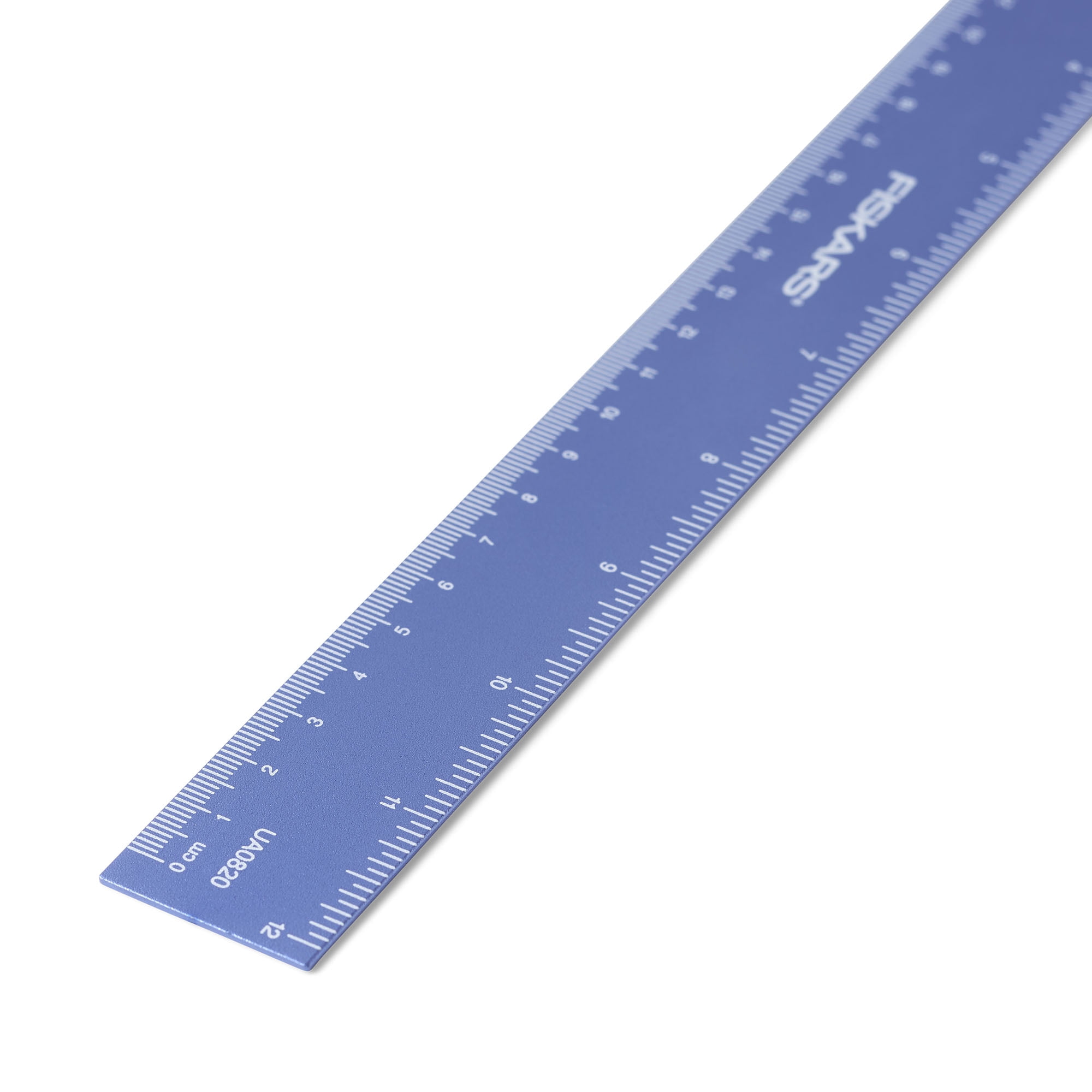 Fiskars Metal Ruler for Measuring, 12" Ruler, School Supplies, Metallic Blue
