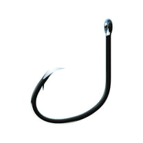 Eagle Claw Lancet Circle Hook Trokar Point Offset Hook #6/0 Platinum Black 50PK