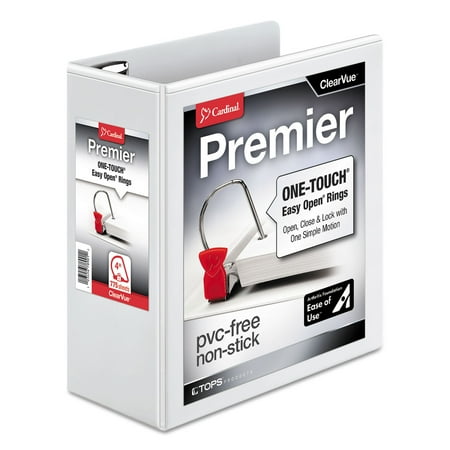 UPC: 0083086103407 | Cardinal Easy-Open ClearVue Locking Slant-D Binder  4  Cap  11 x 8 1/2  White