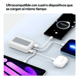 thumbnail image 2 of Power Bank Saiviek S2036 38600mAh Carga Rápida 22.5W 4 Puertos Pantalla LED Xtellar blanco, 2 of 3