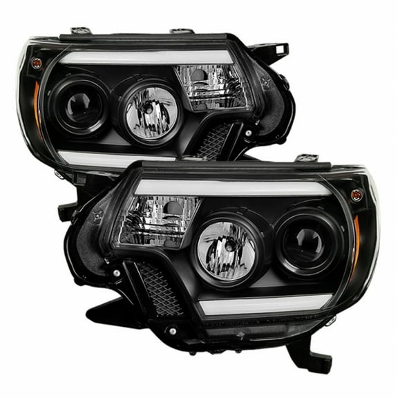 Spyder For Toyota Tacoma 2012-2015 Projector Headlights Pair | LED DRL Black | 5081711
