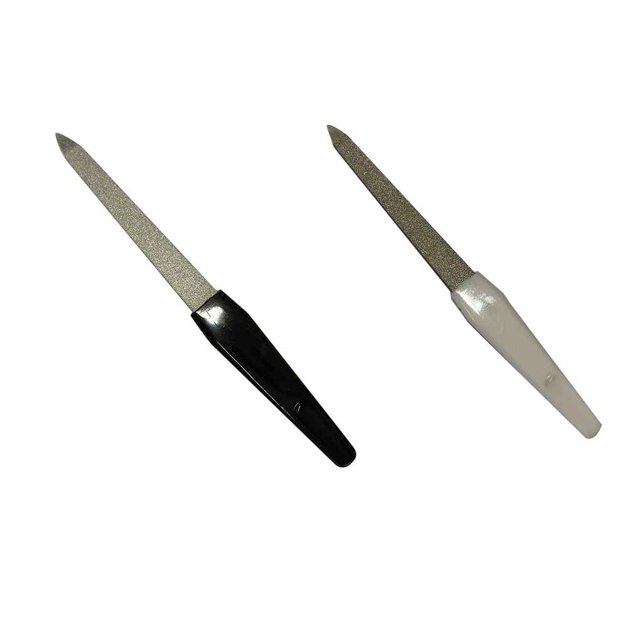 Dalazy 5PCS Plastic Handle Metal Double DIY manicure pedicure tool Sided Nail Files Home Nail File DIY Manicure Pedicure Tool