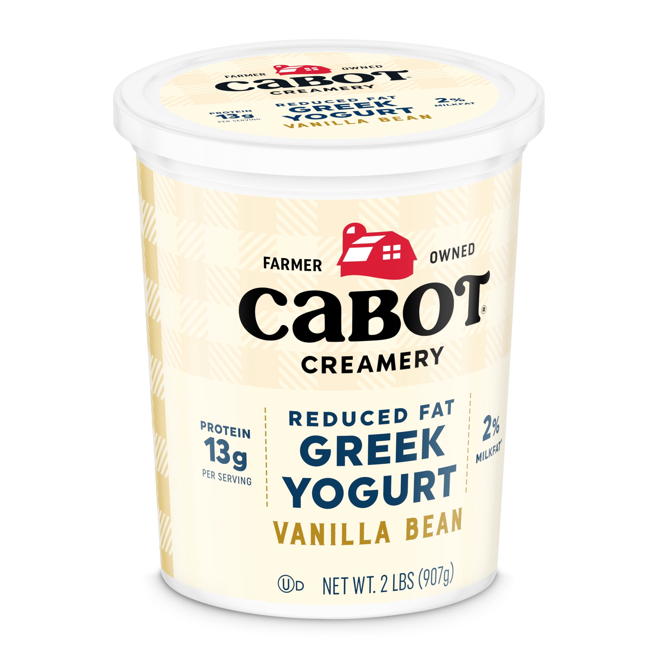Cabot Creamery Lowfat Vanilla Bean Greek Yogurt 2 lb (Refrigerated Tub)