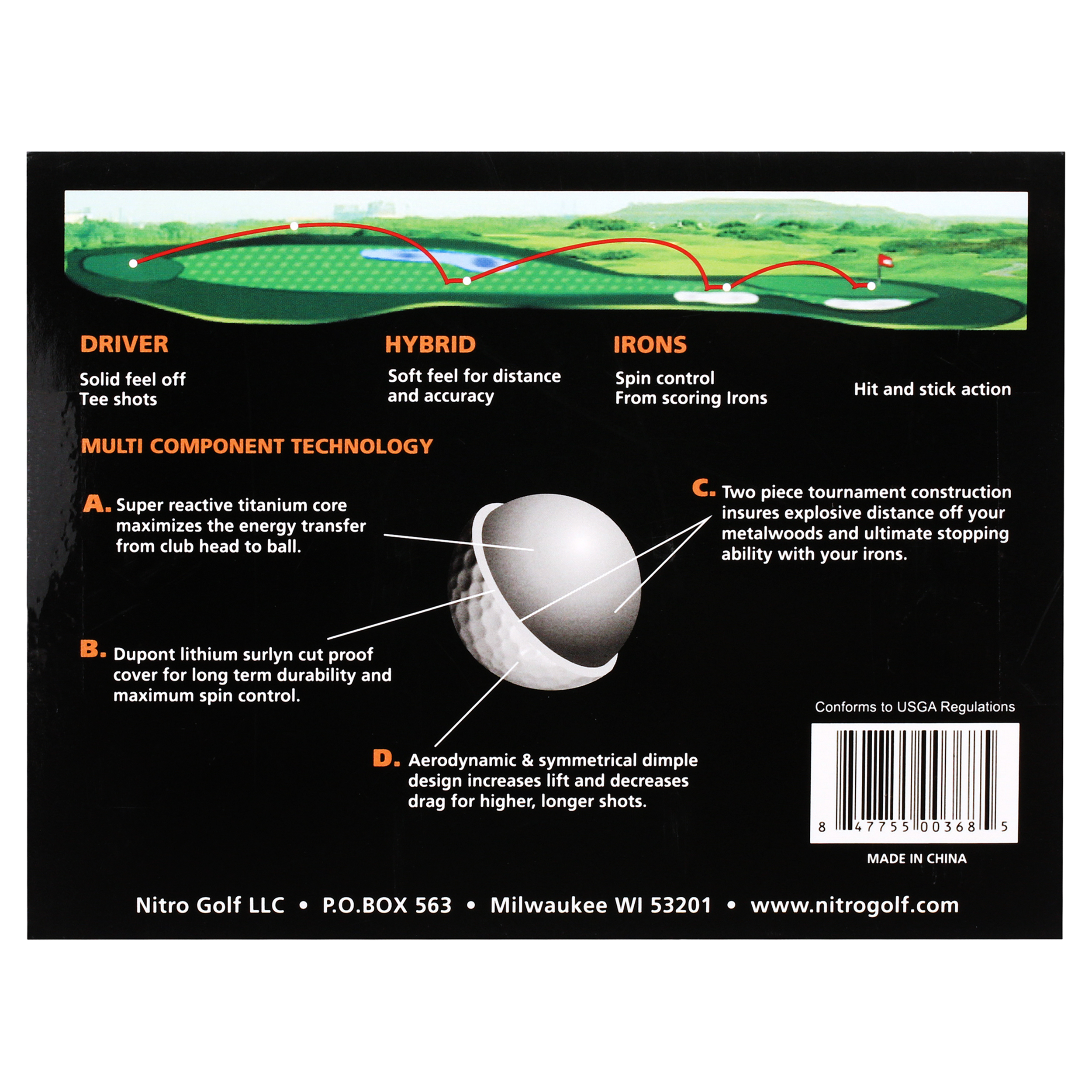 Nitro Golf Ultimate Distance Golf Balls, Yellow, 12 Pack - image 4 of 9