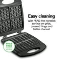 thumbnail image 5 of Hamilton Beach Mini Belgian Waffle Maker with Nonstick Plates, Waffle Iron, Black & Stainless, 5 of 8