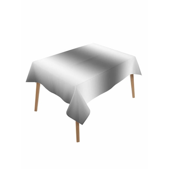 Dark Gray Table Cloth, Gradient White Abstract Minimalist Stripe Waterproof Tablecloth for Rectangle Tables, Reusable Washable Fabric Table Cover for Restaurant Kitchen Dining Tables 60"x102"