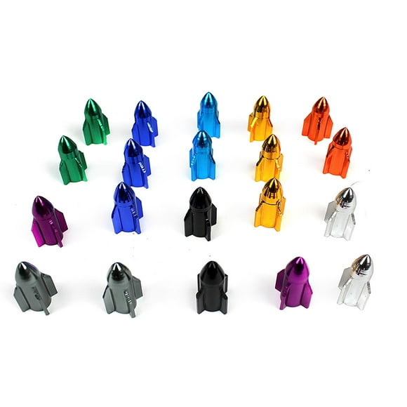 Tapon Valvula Llanta Cohete 20 Piezas