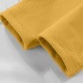 thumbnail image 5 of QIbmong Infants Toddler Girls Long Sleeve Shirts Crew Neck Ribbed Knit Tops Kids Casual Fall Winter Looses Pullover Undershirts for Back to School(1-2Years,Yellow), 5 of 9
