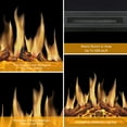 thumbnail image 5 of 50" Electric Fireplace with Mantel, 750W/1500W Freestanding Fireplace Heater with Realistic 3D Flames, 7-Level Adjustable Brightness, Remote Control, Indoor Fireplace Stone Look for Living Room, 5 of 6