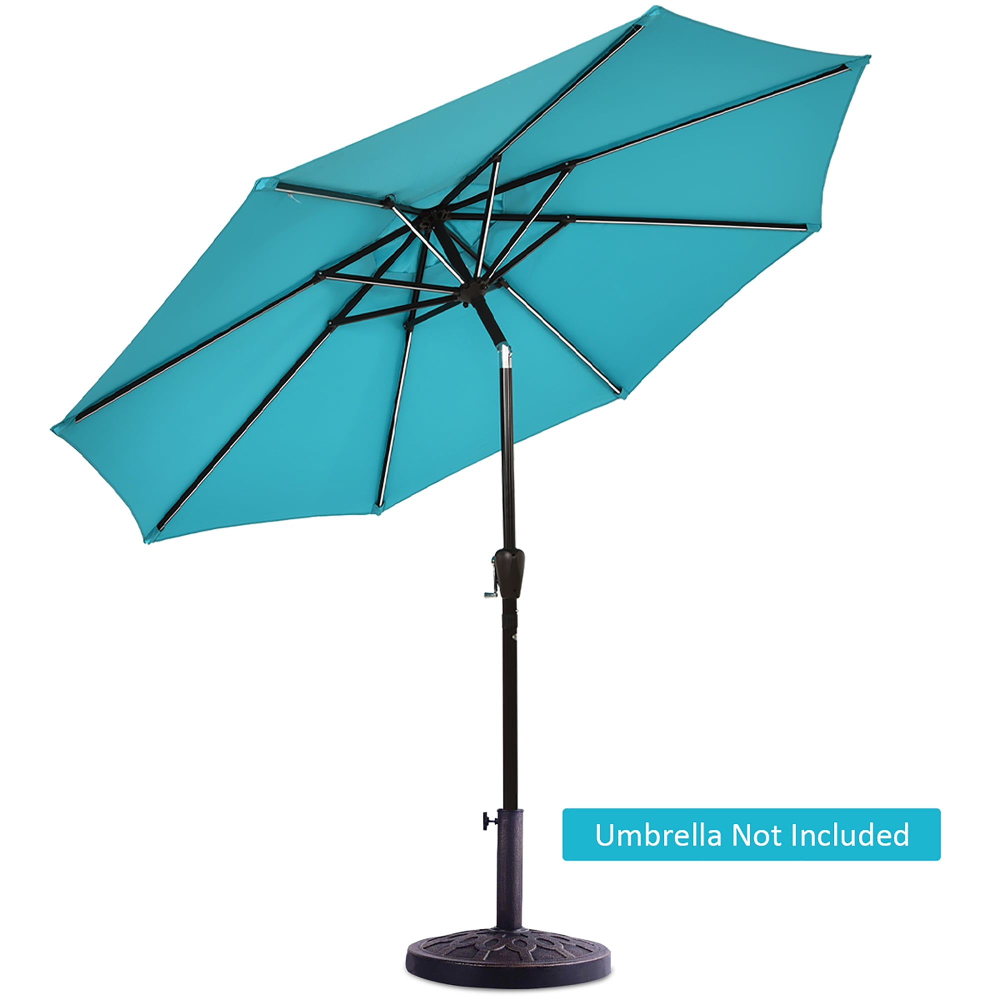 Costway 17.5'' Umbrella Base Stand Market Patio Standing Outdoor Living Heavy Duty (Round)