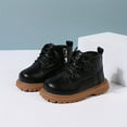 thumbnail image 1 of SNNROO Trendy Cool Solid Color Boots With Side Zipper For Baby Boys  Wear-resistant Non-slip Boots For Spring And Autumn, 1 of 6
