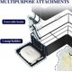 thumbnail image 3 of Carrito de ducha de esquina – Paquete de 2 organizadores de ducha inoxidables, estantes de ducha duraderos con gran capacidad, estante de ducha adhesivo sin taladros con 4 ganchos móviles, un soporte, 3 of 7