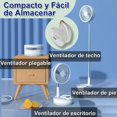thumbnail image 3 of Ventilador Portatil Plegable, Silencioso Recargable con Control Remoto, Altura Ajustable 98CM Máx, Ventilador de escritorio, Batería 10800mAh con Carga Inversa para Hogar Oficina Camp, 3 of 5