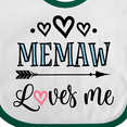 thumbnail image 4 of Inktastic Memaw Grandma Loves Me Girls Baby Bib, 4 of 4