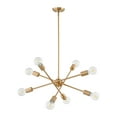 thumbnail image 2 of Atlas Lighting and Home 8-Light Starburst Ceiling Chandelier - 22" - Burnished Brass Finsih, 2 of 4