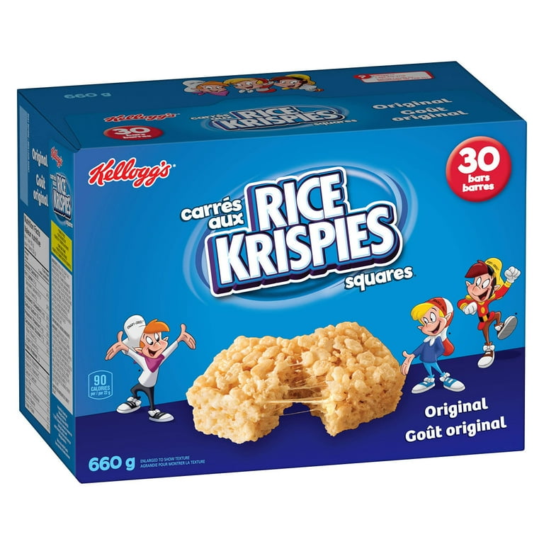 Kellogg's Rice Krispies Square Bars 660g Jumbo Pack-Original, 30