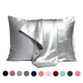 thumbnail image 4 of AUQ Pillow Covers Envelope Style Silk Pillowcase for Sleeping Women Skin-Friendly Mulberry Silk pillowcase Light Gray, 4 of 4