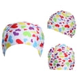 thumbnail image 3 of LJNYFDC Swim Pool Hat Quick Dry Swimming Hat Solid Color Waterproof Soft Ultralight Protective Nylon Long Short Hair Pleated Swimming Pool Hat for, 3 of 6