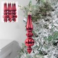 thumbnail image 6 of 6 Pcs Shatterproof Plastic Finial Drop Christmas Ball Ornaments - Hanging Ball Xmas Decor for Holiday Wedding Party, 6 of 7