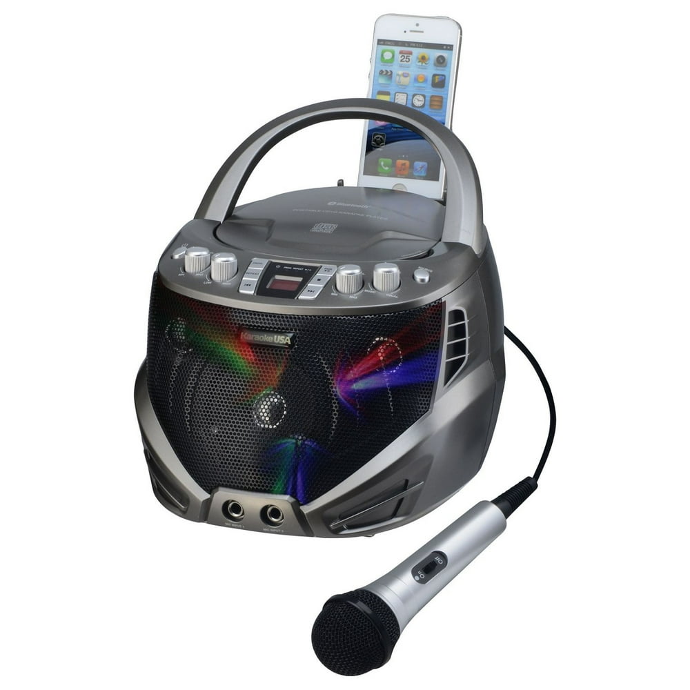 Karaoke USA GQ263 Portable Bluetooth Karaoke Machine with CDG Player