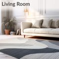 thumbnail image 2 of ODIKA 8'x10' Machine Washable Non-Slip Area Rug, Grey Plush Including U Shaped Contoured High Traffic Rug, Gray, 104579, 2 of 7