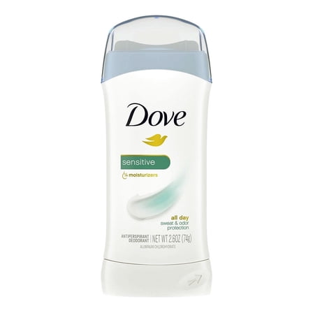 Dove Invisible Solid Deodorant, Sensitive, 2.6 oz (2 pack) (Bundle)