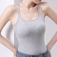 thumbnail image 3 of Womens Shelf Bra Camisoles Adjustable Spaghetti Strap Tank Tops Basic Layer, 3 of 5