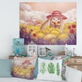 thumbnail image 2 of Designart ' Little Bunny With Yellow Flowers ' Traditional Canvas Wall Art Print, 2 of 4