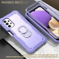 thumbnail image 5 of SaniMore for Samsung Galaxy A72 5G Case with Hidden Bracket Rugged Heavy Duty Protective [Hard PC Back + Silicone Bumper] Shokcproof Anti-drop Tri-layer Hybird Shell for Galaxy A72 5G, Purple, 5 of 6