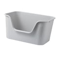 thumbnail image 1 of Bandeja de arena para mascotas con tapa abierta, recipiente para arena para gatos, recipiente para arena para todo tipo de arena para gatos, orinal , Gris, 1 of 8