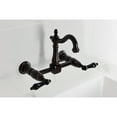thumbnail image 4 of Kingston Brass KS2445PKL Duchess Double-Handle Wall-Mount Bridge Kitchen Faucet, Oil Rubbed Bronze, 4 of 7