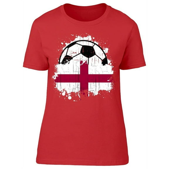 England Soccer Team T-Shirt Women -Image by Shutterstock Women T-Shirt, Female x-Large