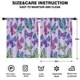 thumbnail image 2 of Blackout Kids Curtains,Purple Butterfly Colorful Pattern Childrens Insulated Curtains Set Of 2,Bedroom Essentials,Toddler Room Decor 52"x63", 2 of 5