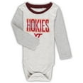 thumbnail image 2 of Infant Wes & Willy Heather Gray Virginia Tech Hokies Jie Jie Long Sleeve Bodysuit & Pants Set, 2 of 3