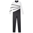 thumbnail image 5 of Kaerm Kids Girls Long Sleeve Gymnastics Dance Leotards Tumbling Ballet Unitard Athletic Jumpsuits White 6, 5 of 7
