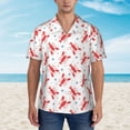 thumbnail image 4 of Daiia Lobsters And Sea Stars Hawaiian Shirt for Men Gentle Cotton Regular Short Sleeve Casual-Medium, 4 of 9