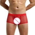 thumbnail image 4 of Vedolay Panties For Men Plus Size Men's Soft Underpant U- Pocket Briefs And Mens Glow in The Dark Underwear,Red S, 4 of 5