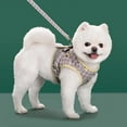 thumbnail image 4 of Small Dog Harness and Leash Set Reflective Mesh Dog Harness for Small Dogs Xs Khaki Vest Style No Pull Puppy Harness and Leash for Walking, 4 of 6