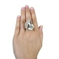 thumbnail image 2 of Women's Teardrop Stone Studs Fashion Stretch Ring, Curvy Clear/Gold-Tone, 2 of 3