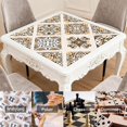 thumbnail image 6 of Boho Mahjong Mat for Table, 31.5*31.5in Anti Slip American Mahjong Table Cloth, Noise Reduction, Neoprene Mah jongg Mat with Carrying Bag & 3 Dices, Mahjong Accessories Gift for Board Tile Games Mats, 6 of 7