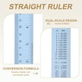 thumbnail image 5 of Uxcell 2pcs Straight Ruler 11.81" Metric SAE Aluminum Rulers with Hole Light Blue, 5 of 7