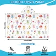 thumbnail image 2 of Flower Fairy Princess Pattern Hooded Bath Towel，50"x30" for Ages 3 To 12 Kids, Quick Dry Lightweight Soft Microfiber Hood Beach Towel Cover Up for Kids, 2 of 7