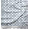 thumbnail image 1 of Soimoi White Cotton Duck Fabric Square Geometric Print Sewing Fabric Yard 56 Inch Wide, 1 of 3