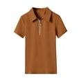 thumbnail image 3 of Gibobby Camisetas Mujer Baratas Manga Corta Camiseta suelta informal con cuello en V para mujer, blusa manga corta con estampado(Caqui,M), 3 of 5