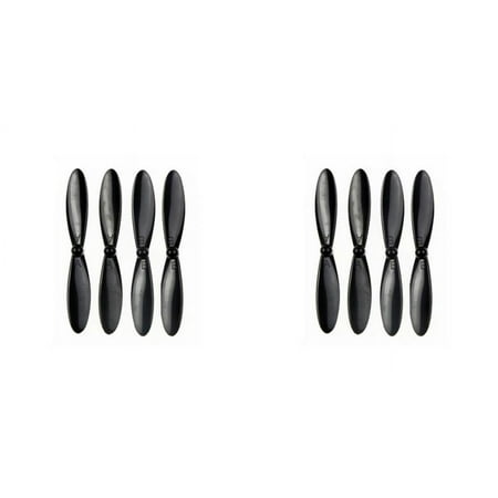 Image of HobbyFlip Propeller Blade Set All Black Props Propellers Blades Compatible with X-Drone Nano H107R 2 Pack