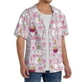 thumbnail image 4 of Xecao offers the Easter Rabbit for Men's Casual Short-sleeved Shirt, a button-up collared shirt with a pocket, perfect for beach vacations and yacht travel in the Large size., 4 of 7