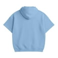 thumbnail image 7 of Hurxie Men's Short Sleeve Hoodie Workout Gym Athletic Cotton Lightweight Hooded T Shirts Sweatshirt Light Blue,XL, 7 of 7