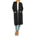 thumbnail image 4 of Women's Plus Size, Casual Long Open Front Drape Duster Sweater Cardigan, 4 of 6