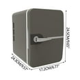thumbnail image 3 of 6L Dual-Voltage Car Refrigerator Mini Cooler Warmer - Portable 12V/220V Beauty & Beverage Fridge with 48W Low Noise for Home Office Truck RV (9.57x6.77x9.65 inch/4lb 1.58Gal/Gary )​, 3 of 7