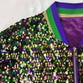 thumbnail image 7 of PVCS Trendy Jackets for Women Sequin Bomber Jacket Long Sleeve Tassel Jacket Club Party S, 7 of 7